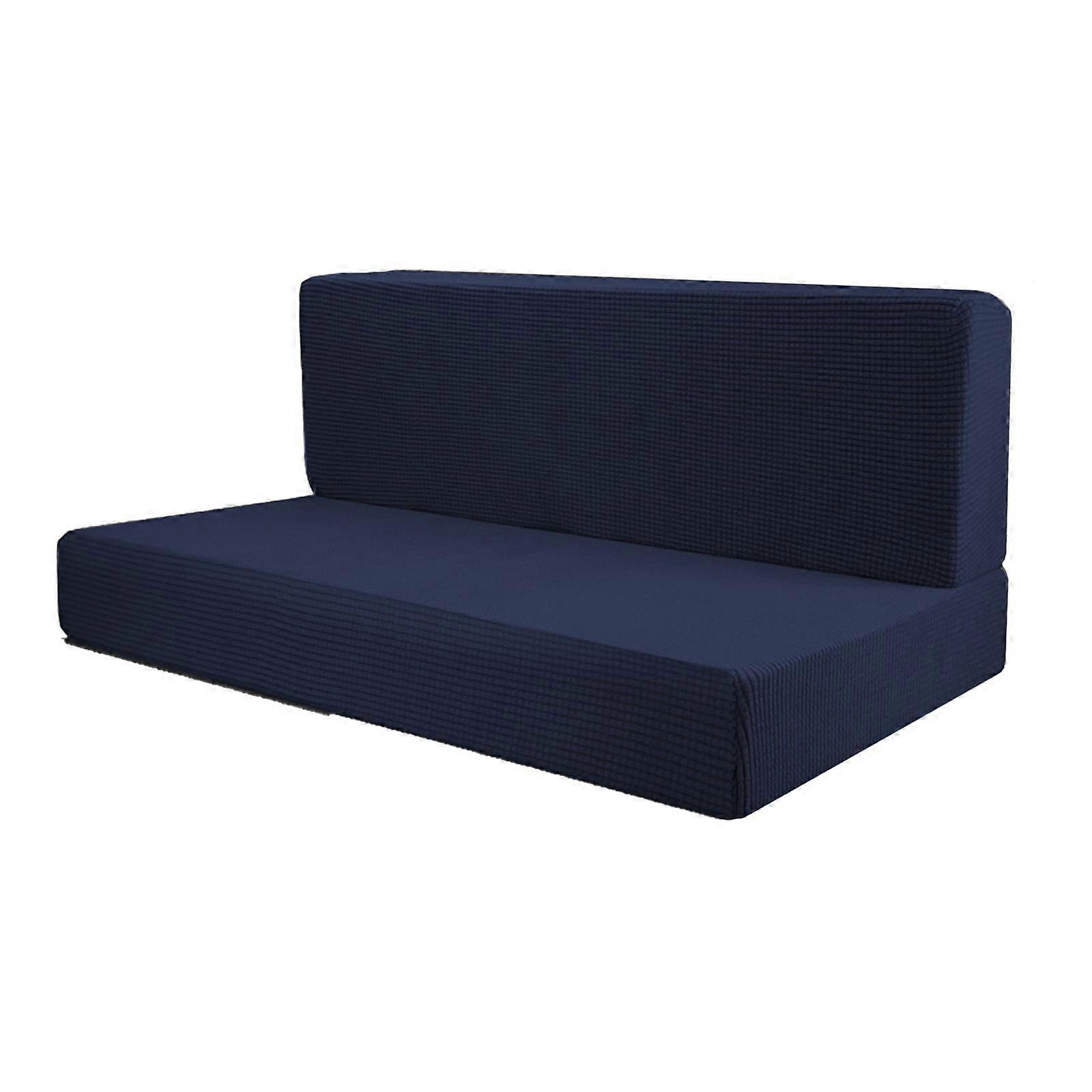 yotijar 4 Pieces RV Seat Covers Soft Bench Covers Camper Cushion Covers for Trailers blue