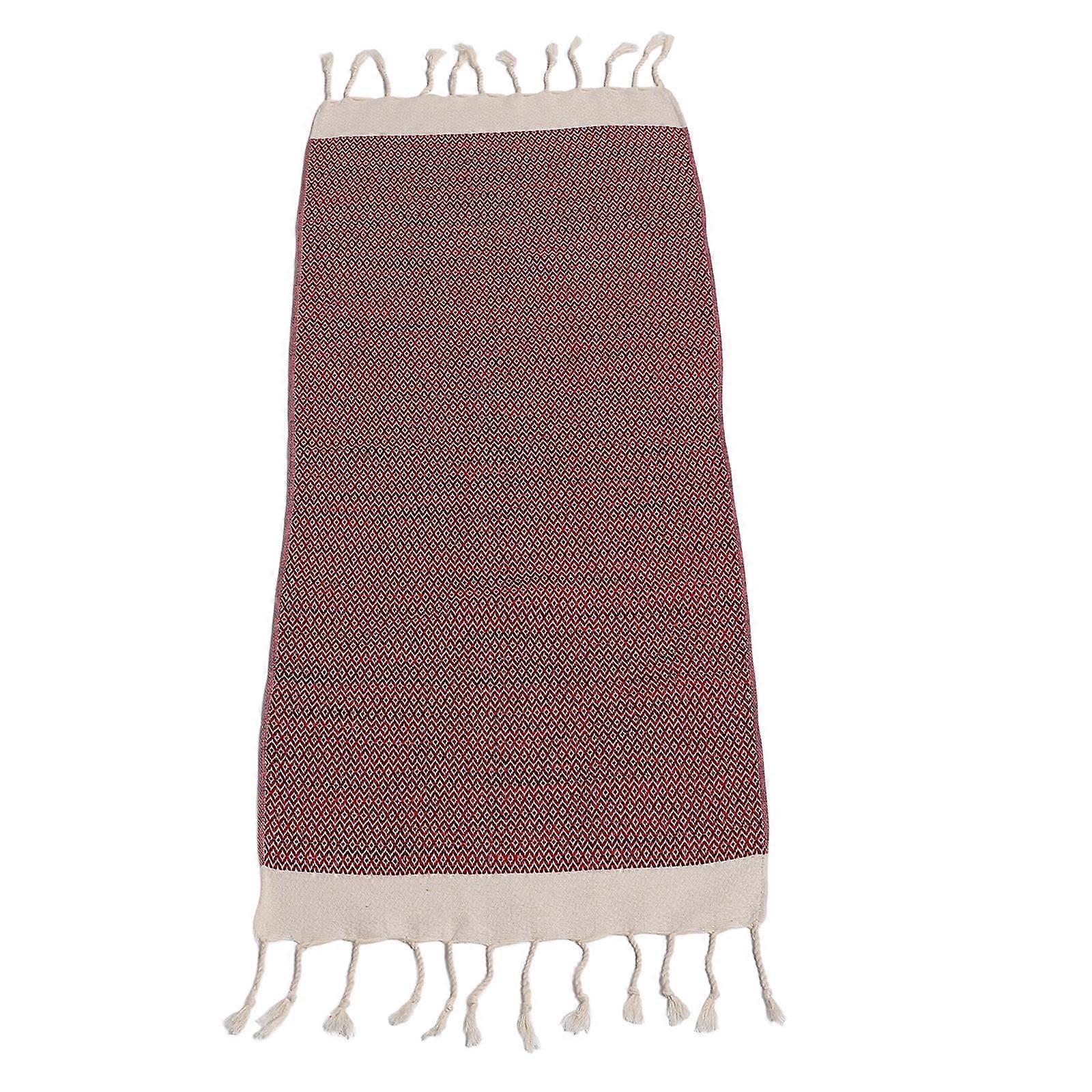 Cloth Napkin Cotton Tasseled for Dining Table Absorbent Red