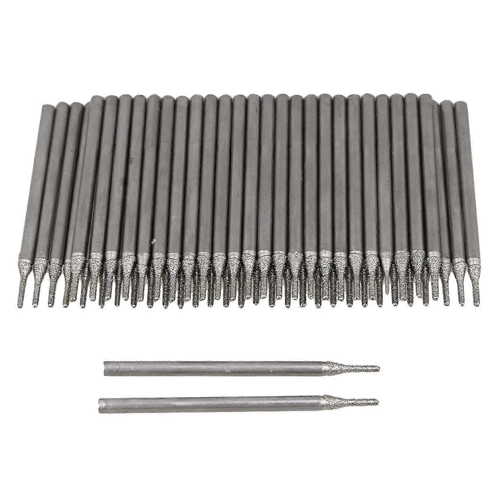 100pcs 0.8mm Silver Diamond Drilling Bits Lapidary Engraving Drilling