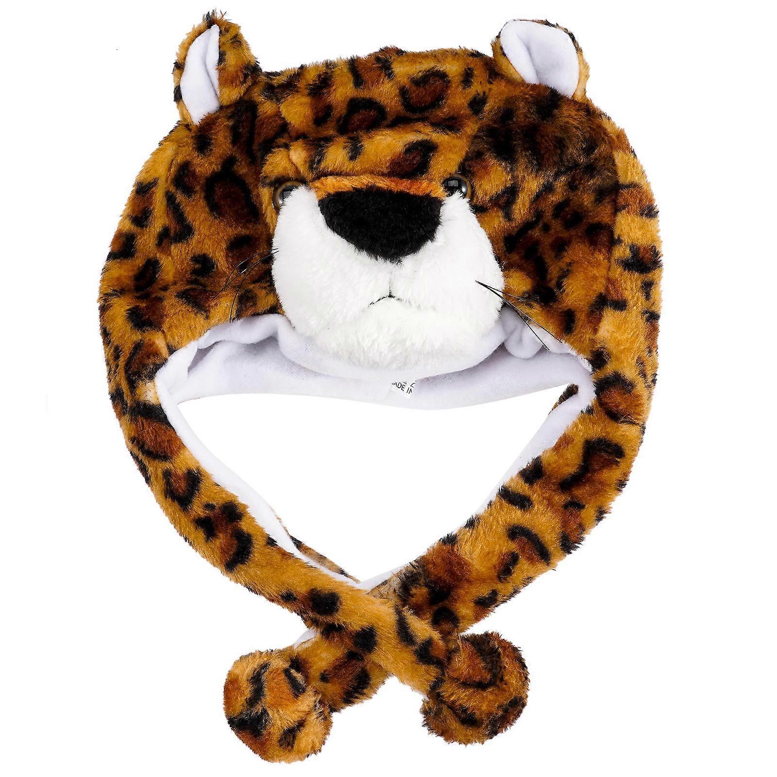 Leopard Hat Prop Cartoon Headdress for Performance 3Pcs Set