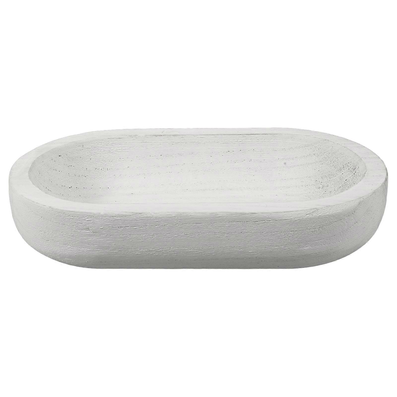 Multi-Function Snack Tray 5Pcs Oval Shape Wooden Food Serving Bowl For Dining TV Watching