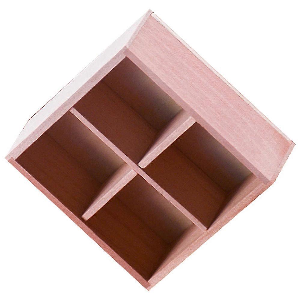 5Pcs Mini Wooden Bookcase Doll House Furniture for Collectors and Hobbyists with Square Shape 1:12 Scale
