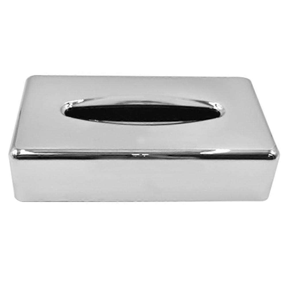 Rectangular Plating Paper Box For Decorative Purposes In Home Use And Commercial Use 10.1X5.6X4.8in Silver 2Pcs