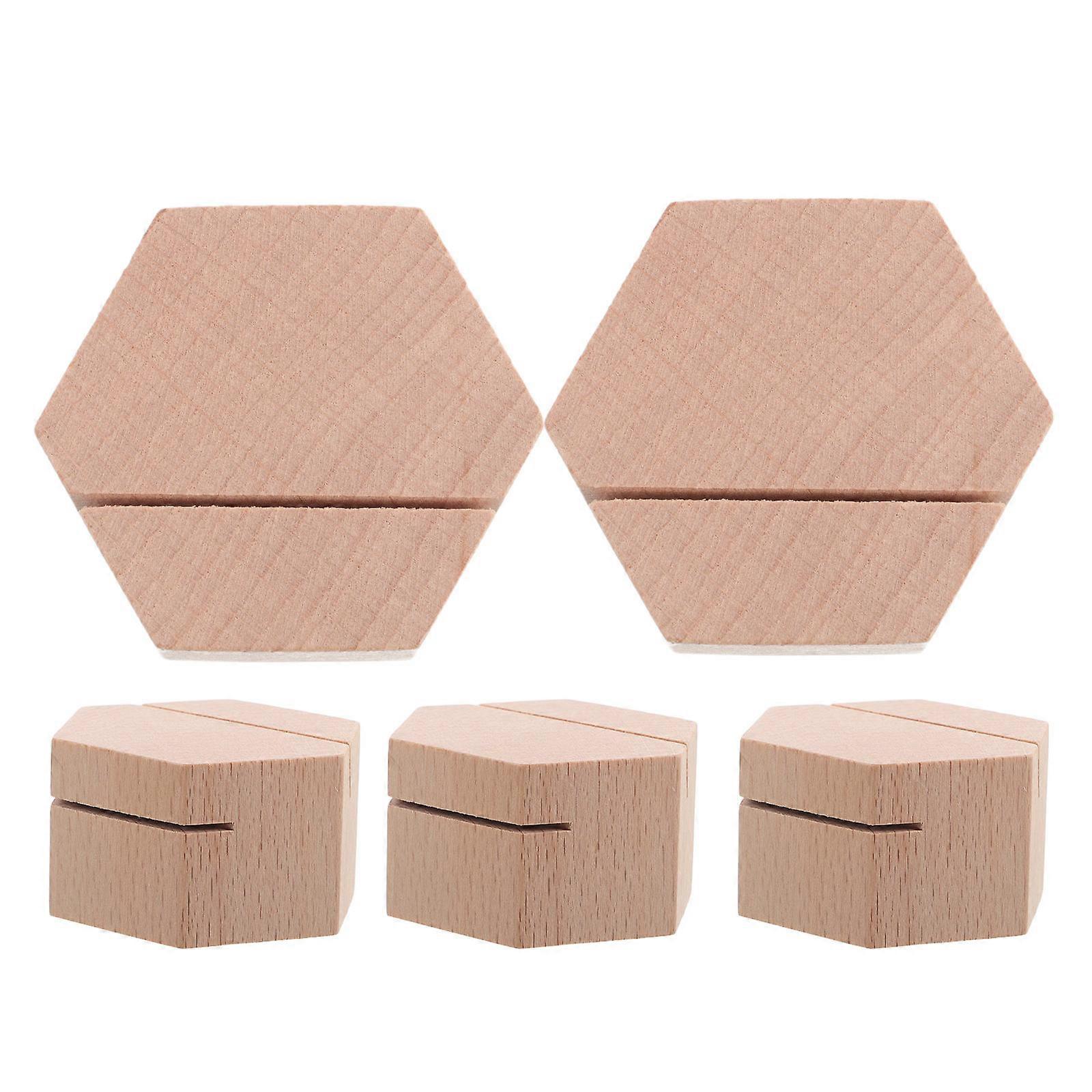 Wood Name Cards Holder for Photos and Notes with 20Pcs Set
