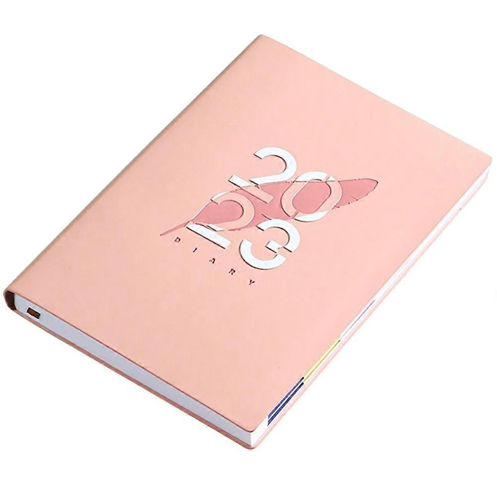 2023 English Planner Notepad 2Pcs Schedule Planning Notebook Home Use Pink Rectangular Size