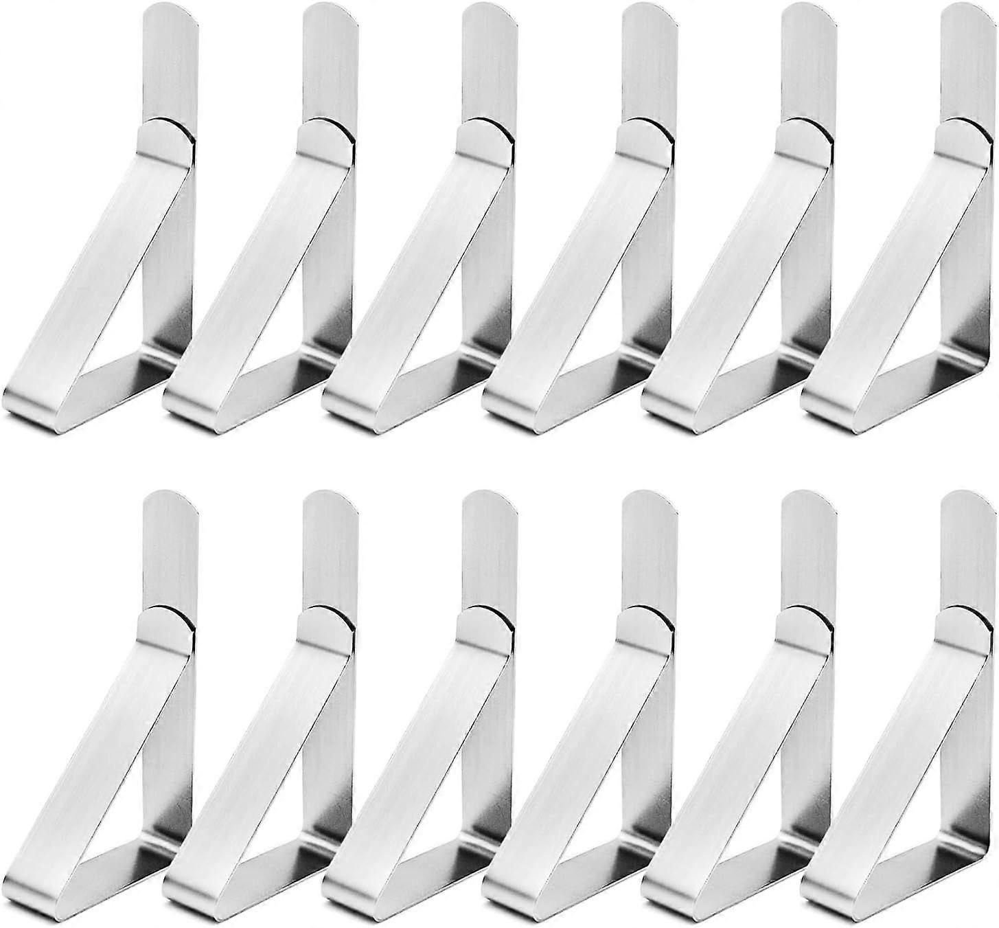 2025 Latest Model 12 Pack Tablecloth Clips- Picnic Table Cloth Clips- Stainless
