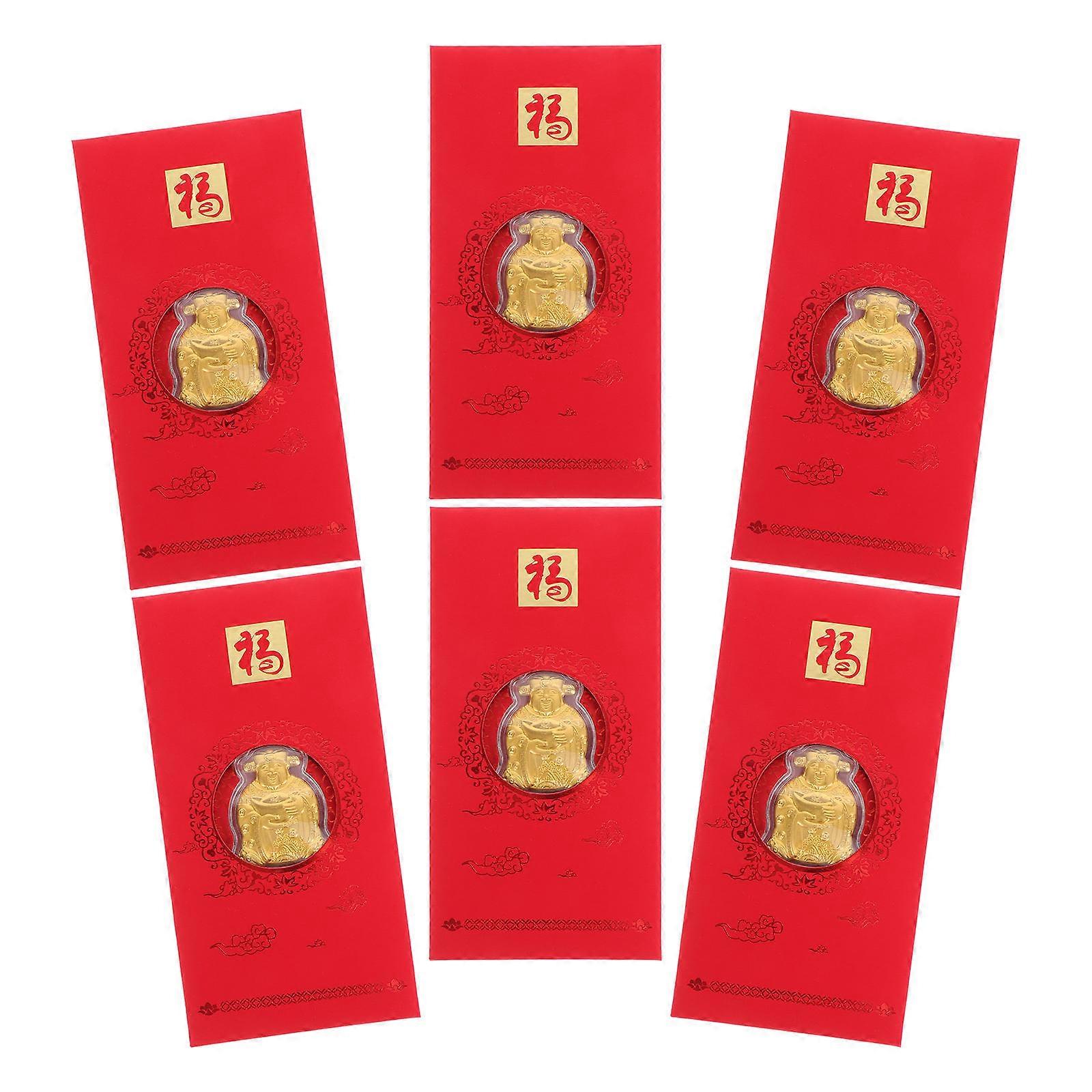Red Packet Red Envelopes for Storing 6Pcs New Year Supplies