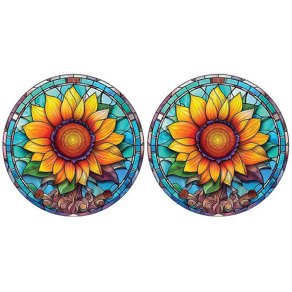 Diy Bird Collision Prevention Window Clings 10 Pcs For Glass Doors Outdoor Windows Round Shape Multi Color Decoration