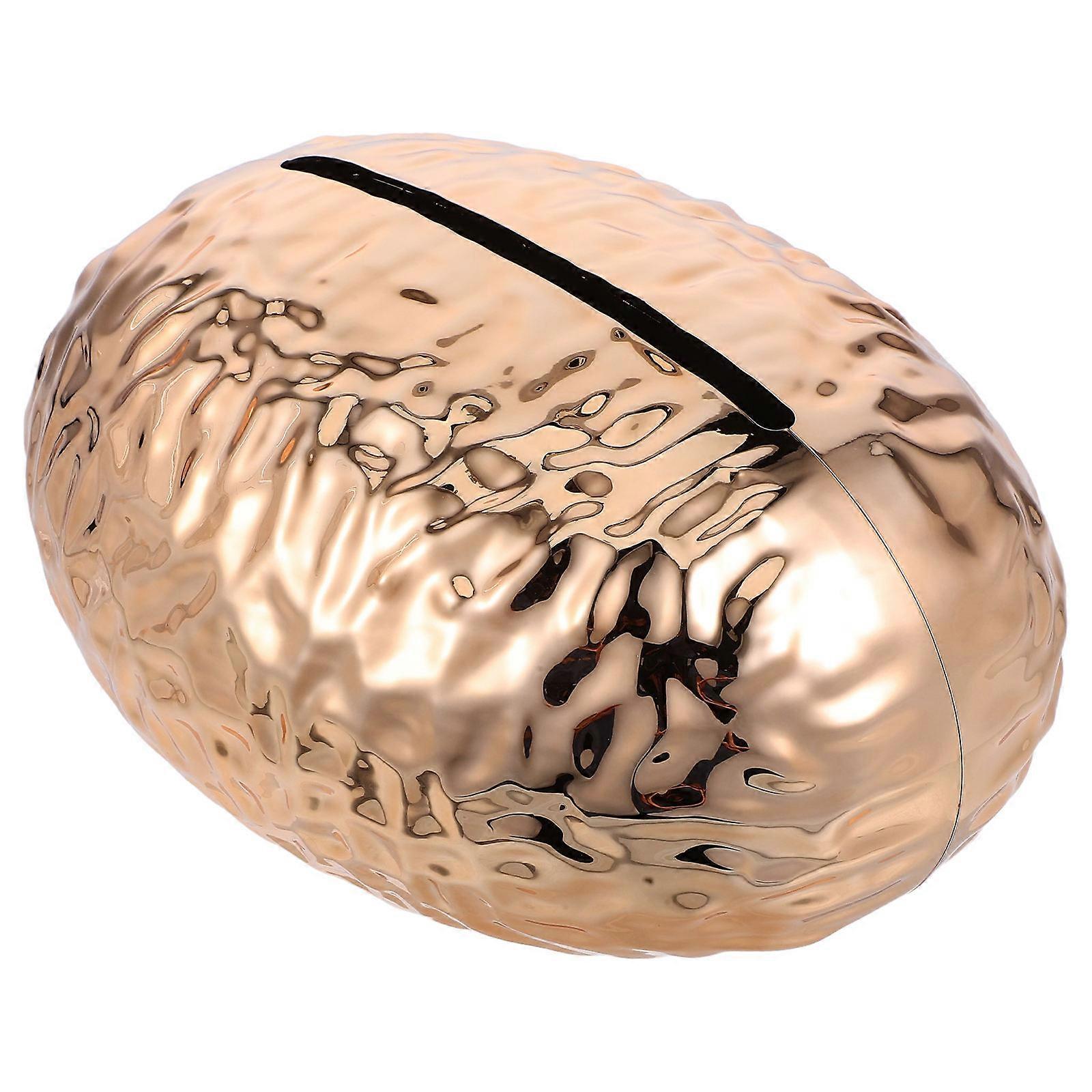 Plastic Egg Shaped Tissue Box for Home Use 2Pcs Golden Napkin Holder