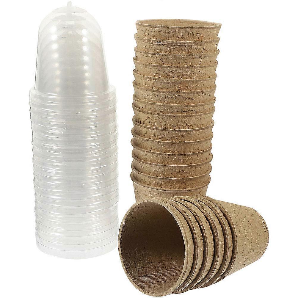 Biodegradable Cultivation Pots for Starter Pots 200Pcs Light Brown