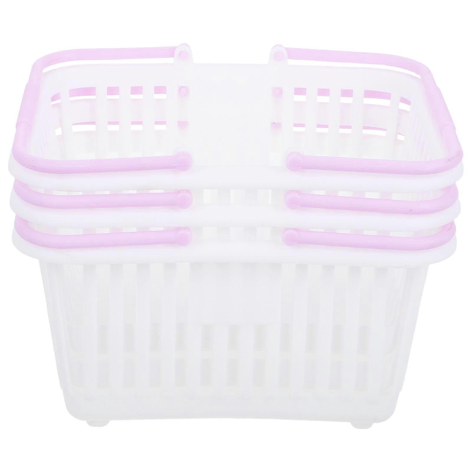 Small Toy Basket Plastic Baskets for Kitchen Use 6Pcs Lightweight