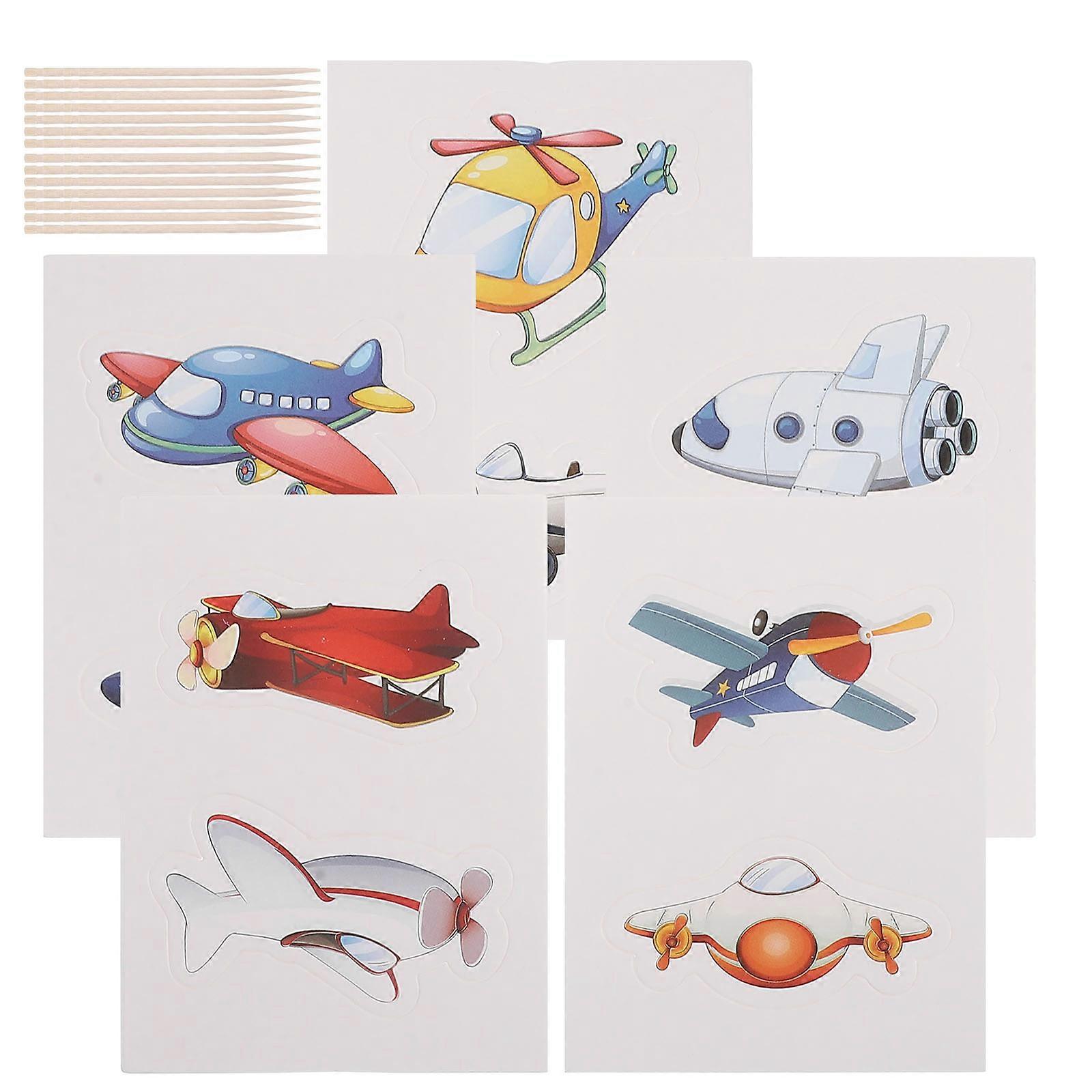 Cake Toppers Aircraft Toy Patterns for Cupcake Decoration 10Pcs