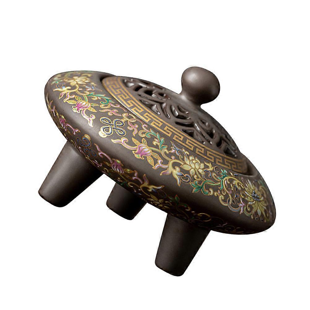 Incense Burner Decorative Ceramic Holder for Decoration 3Pcs Black Set