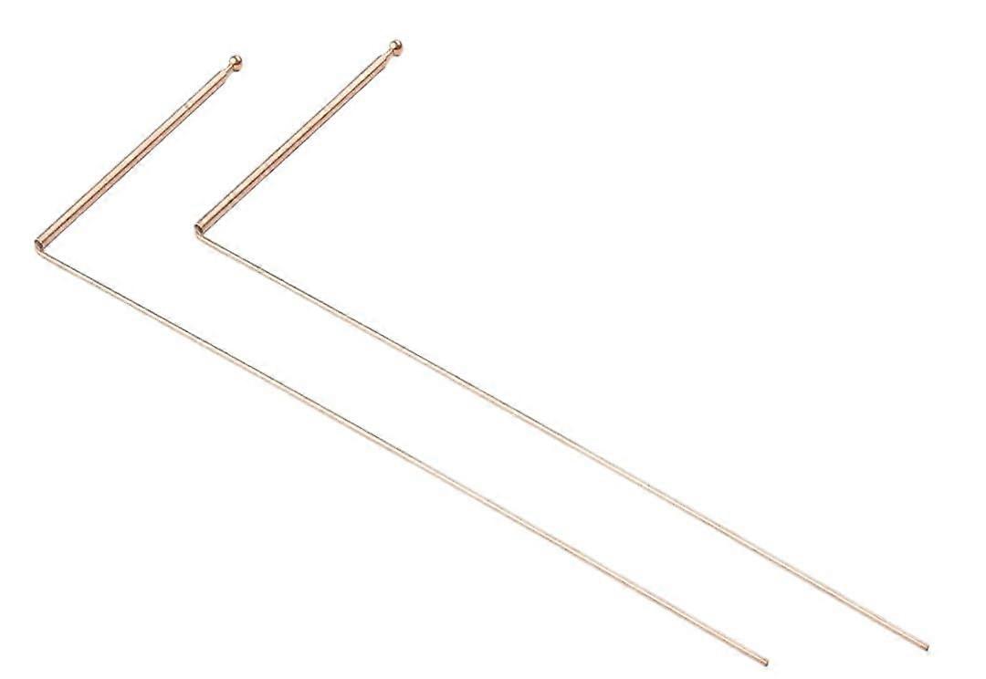 Copper Dowsing Rods 2 Pack 99.9% Copper Water Divining Rods Hand Finding Tools Single Head Ball Detector Rod