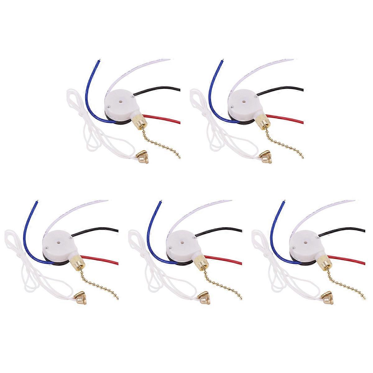 Ceiling Fan Switch Kit 3 Speed 4 Wire,ZE-208S Pull Wire Switch Gold