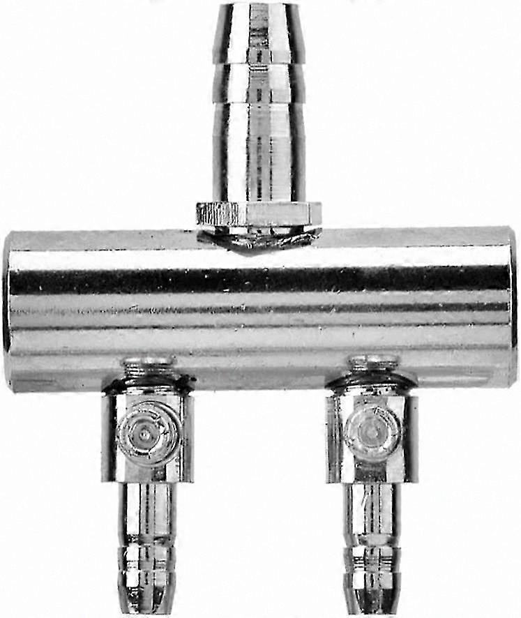 2-Way Stainless Steel Air Flow Splitter for Aquarium Oxygen Distribution and Air Control Valves