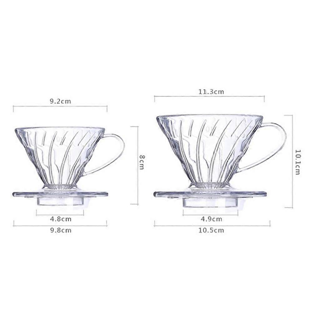 Filter Cup Coffee Maker for Home Use 1-4 Cups Transparent Coffeepot
