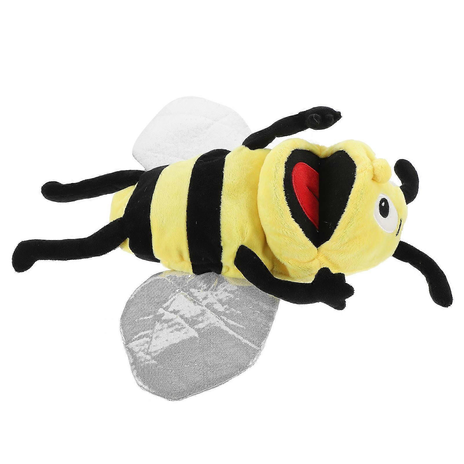 Stuffed Bee Hand Puppet for Story Telling 2Pcs Plush Insect Toy