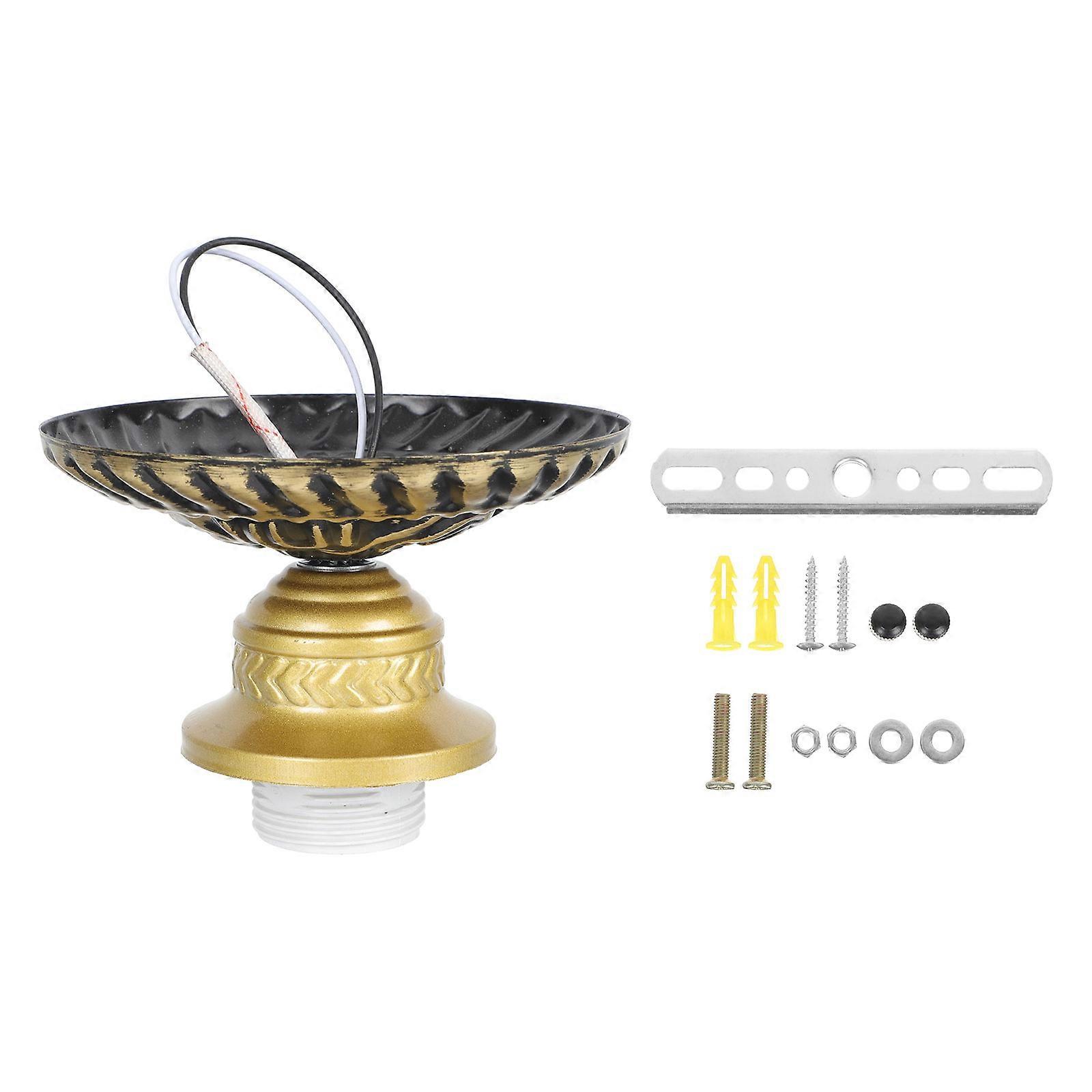 Golden Ceiling Lamp Base with 3Sets E27 Screw Lamp Holders