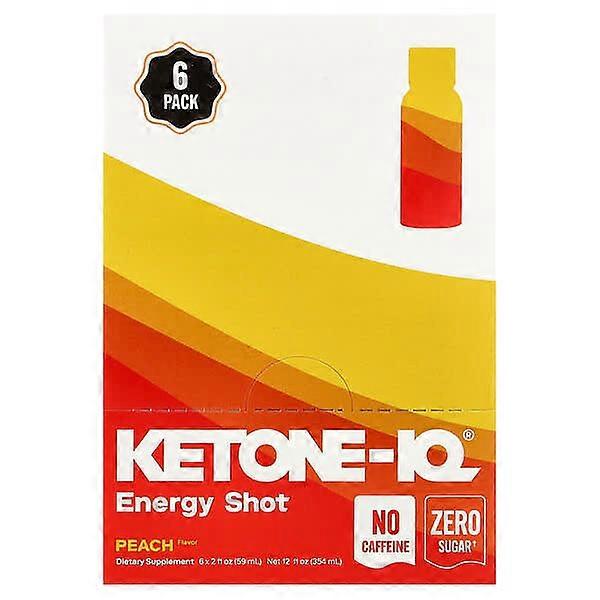 Ketone-IQ, High Performance Energy, Peach, 10 g, 6 Bottles, 2 fl oz (59 ml) Each