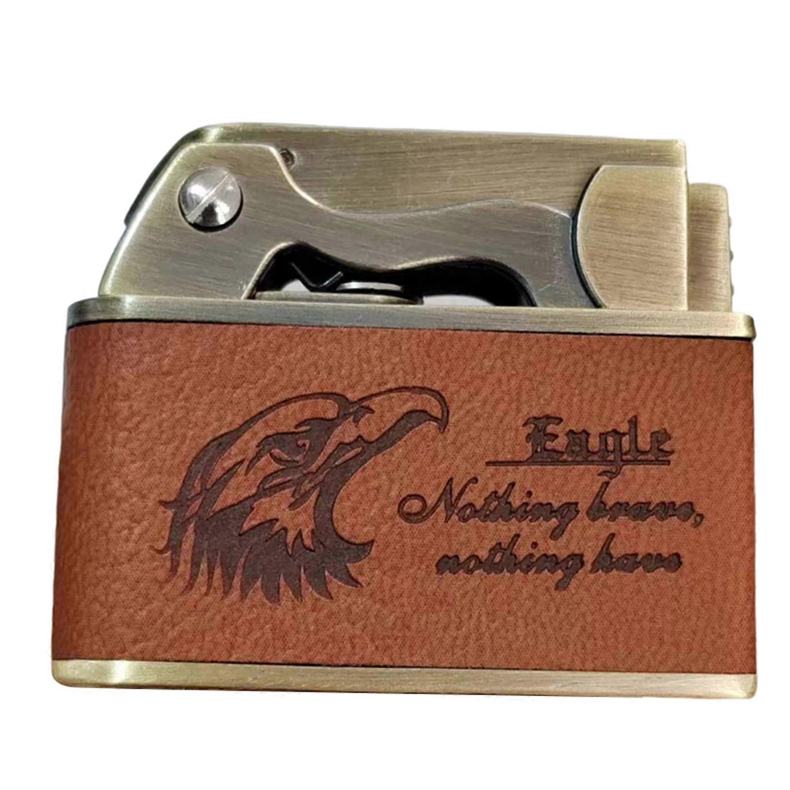 Retro Windproof Kerosenes Lighter Exquisite Craftsmanship Unique Design Gentlemen's Accessory