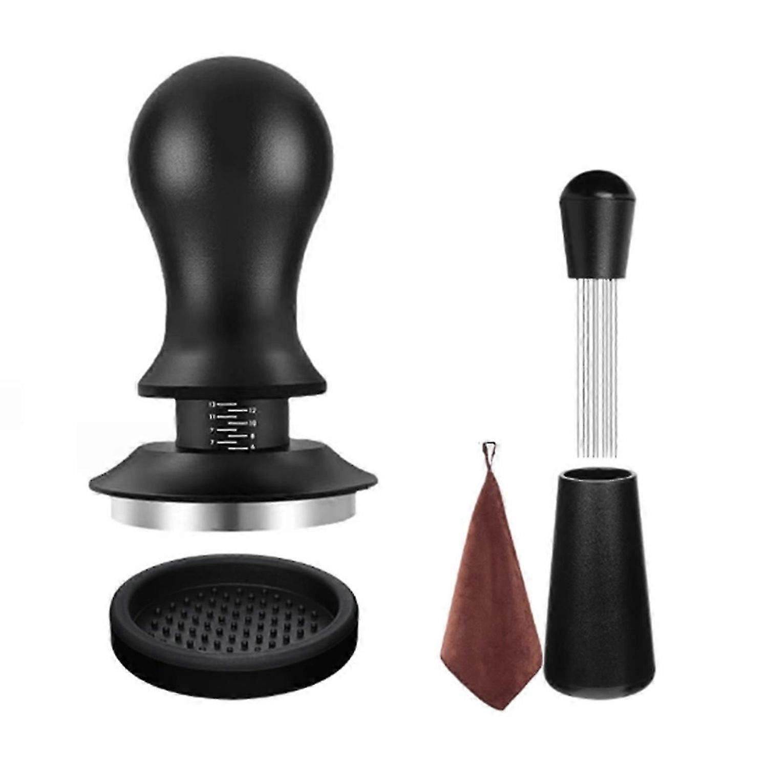5 PCS Espresso Accessories Coffee Espresso Tamper Set with Espresso Tamper WDT Tool Coffee Stirrer F