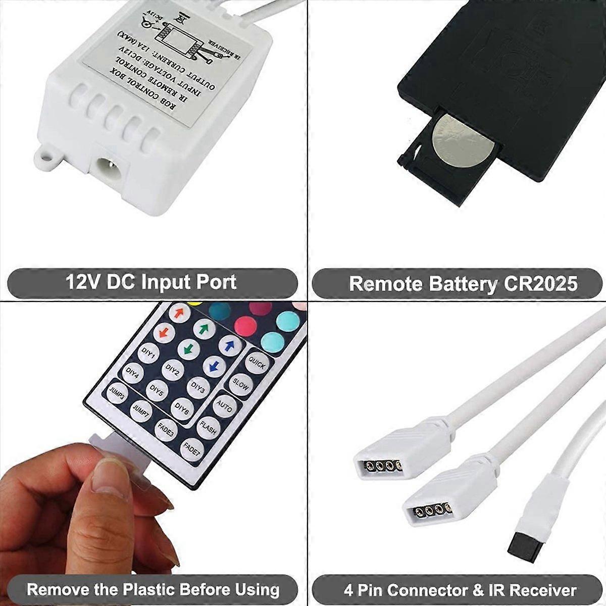 DC12V RGB LED Controller+44 Keys Remote Control RGB Control Box