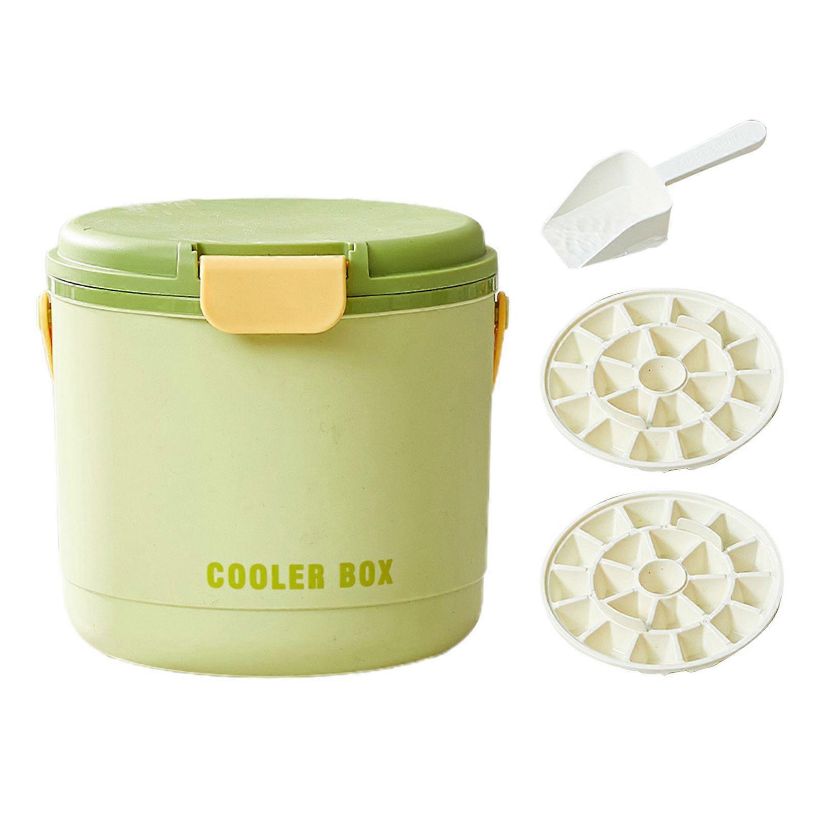 Jikaixiang Ice Bucket Ice Cube Tray with Lid & Bin Efficient Ice Making Mold for Freezer Easy Release Reusable Ice Cube Maker for Drinks Coffee