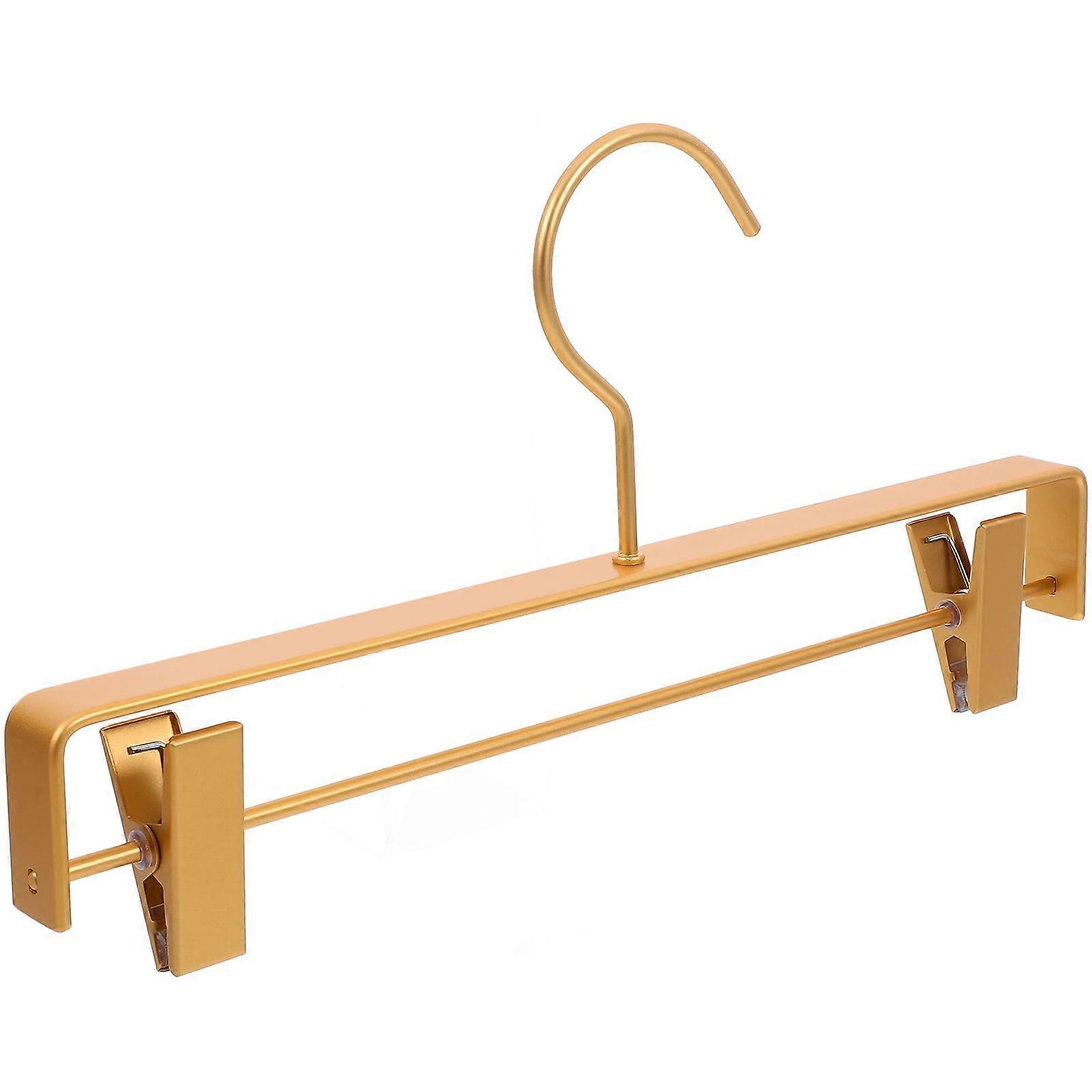 クリップ付きワードローブ衣類ハンガーパンツスカートを整理するための用途の広い金属ハンガー