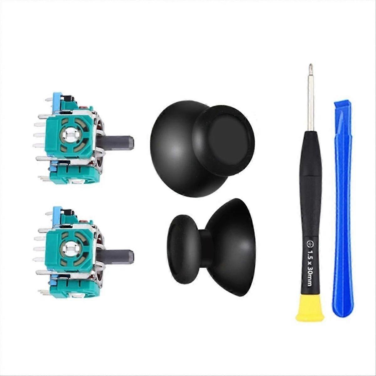 3D Analog Joystick Potentiometer with Joystick Caps for PS5 Controller with Screwdriver Repair Tool Kit