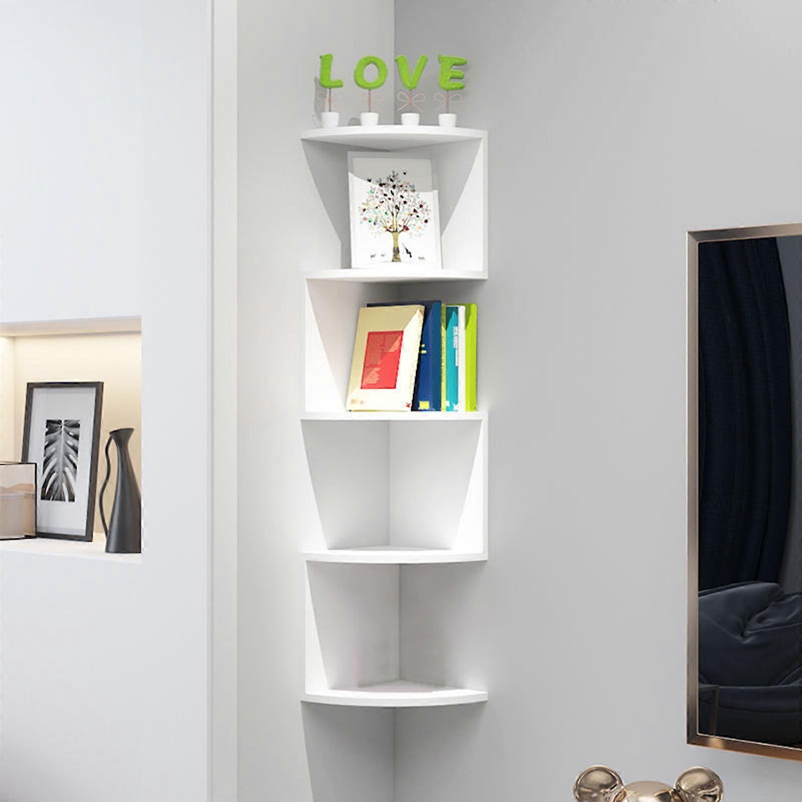 Organizer Corner Partition Layered Bookshelf Multi-Layer Wall Shelf