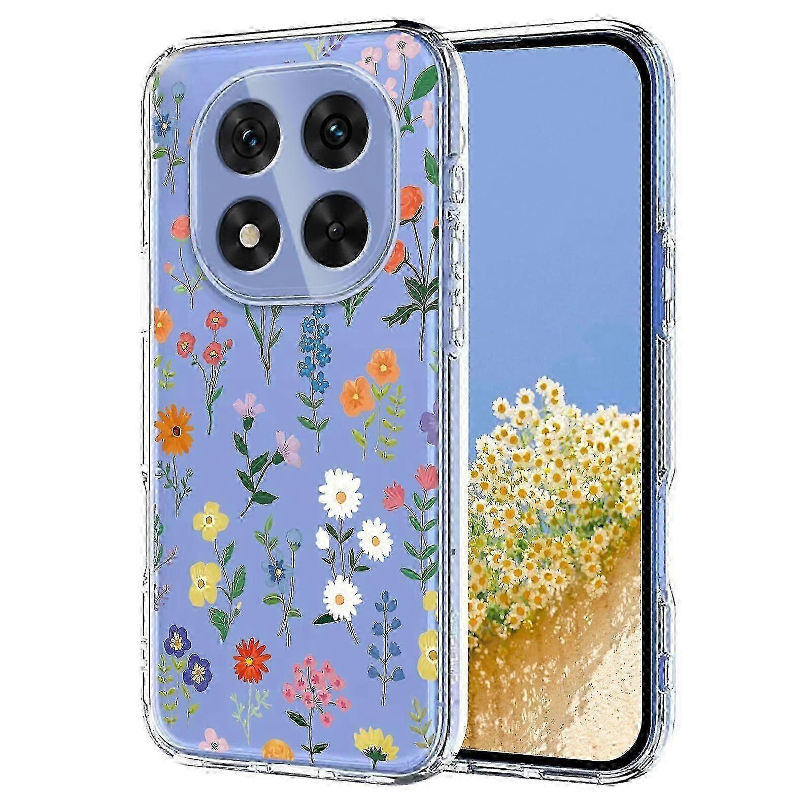 Flower Pattern Painted TPU Phone Case