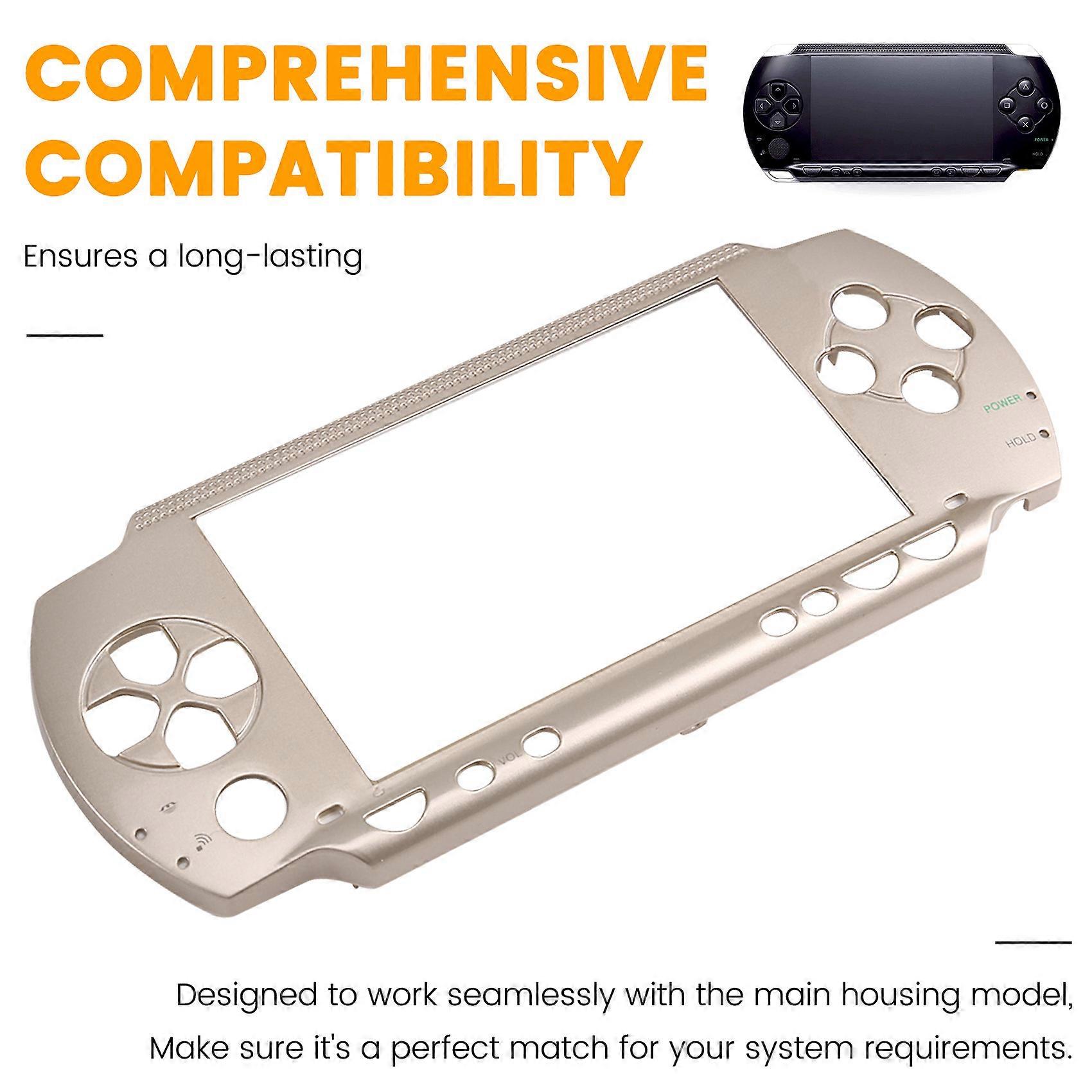For PSP1000 Cover Upper Shell Cover Game Console Upper Shell Housing Shell Front Faceplate Case Top Cover ChampagneColor
