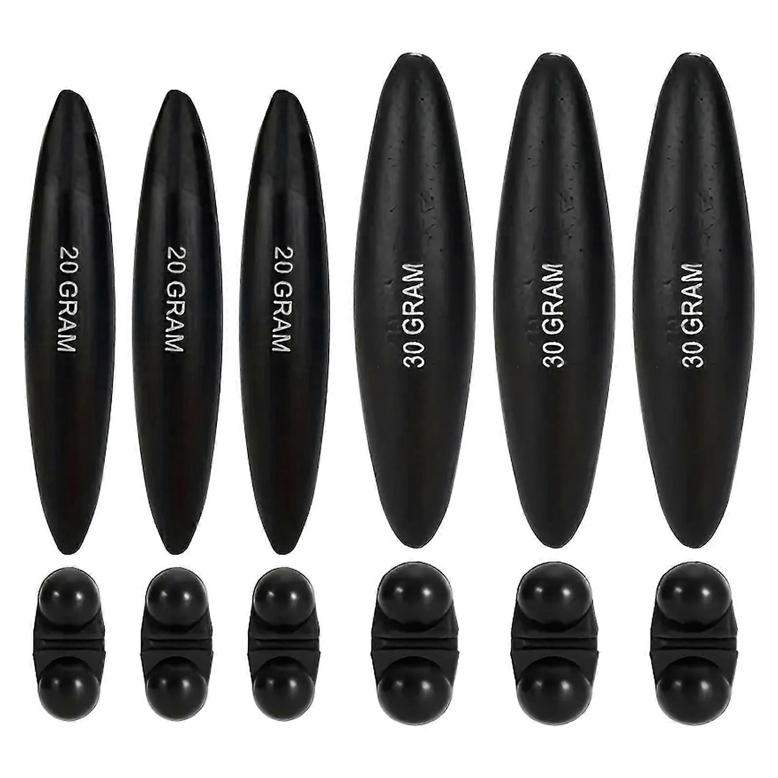 High Strength Fishing Buoyancy Float 20g 30g EVA Inline Float with Bells Bobbers Float Fishing Tackle Accessories Black Multicolor