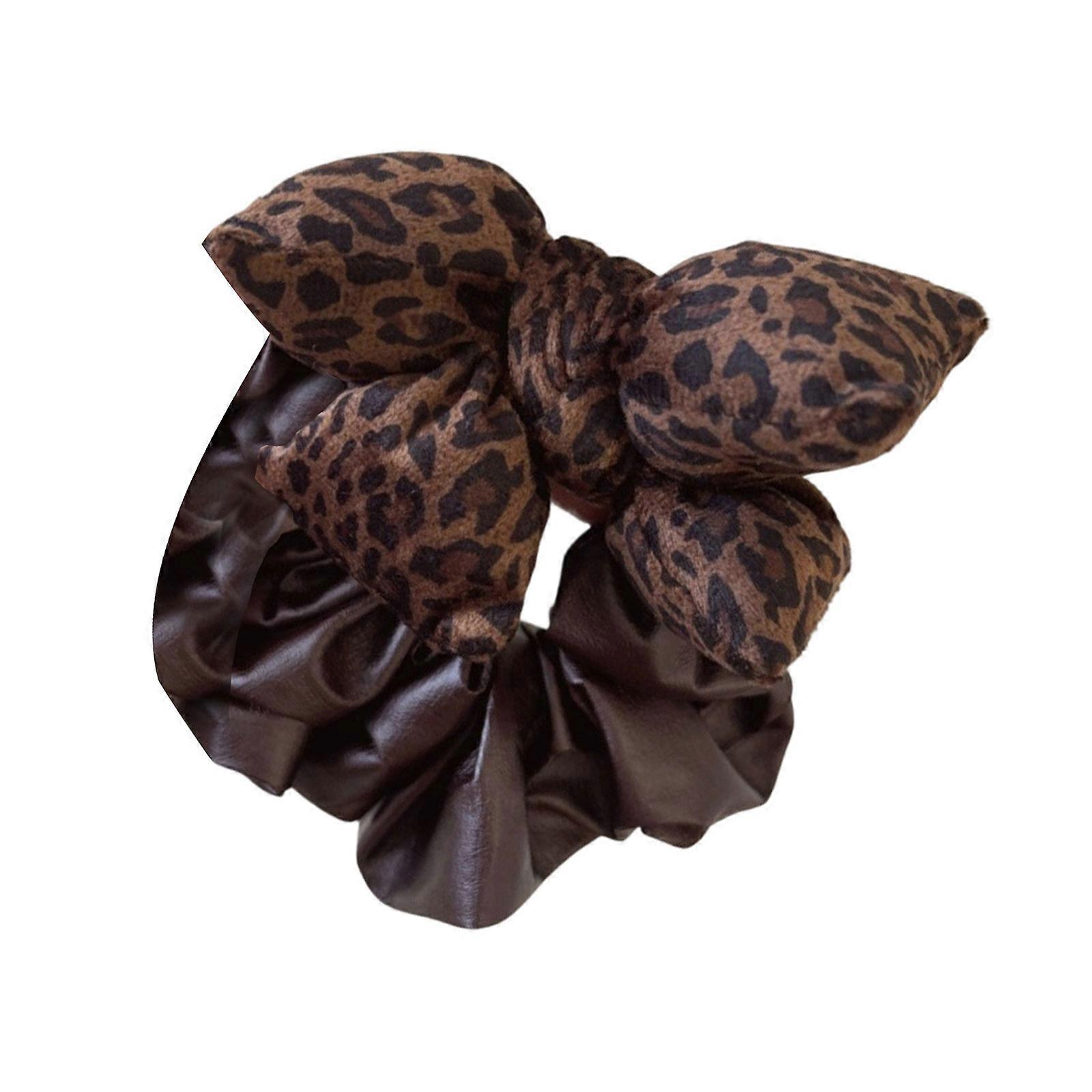 Leopard Hair Clip With Comfortable Fabric Accent 13cm Practical Size For Securing Various Hairstyles Effortlessly Multicolor