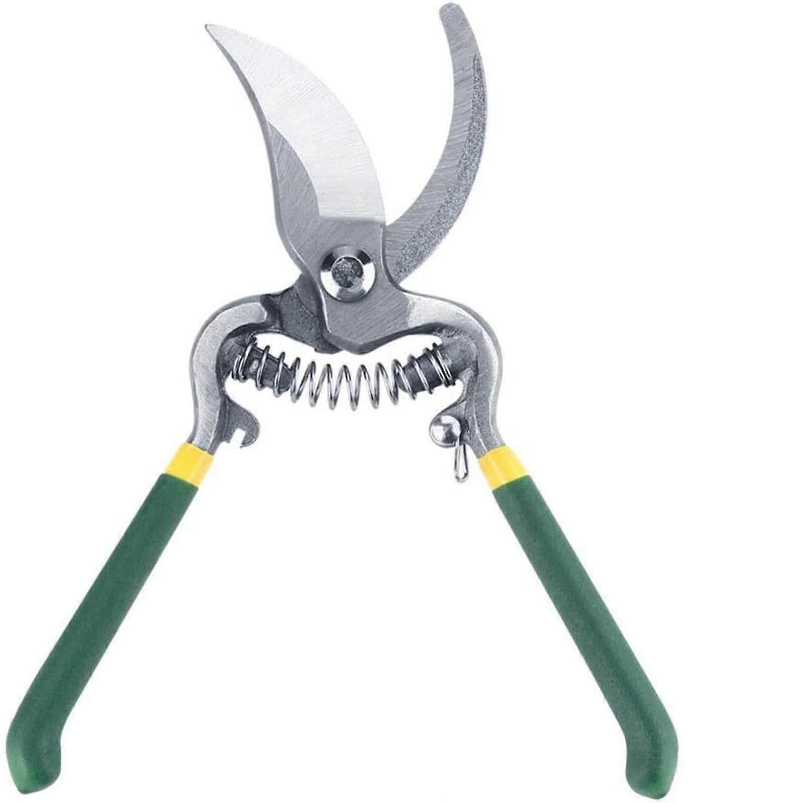 Pruning Shears Steel Blade Garden Tree Trimmers Ergonomic Secateurs With Locking Mechanism Green Tool