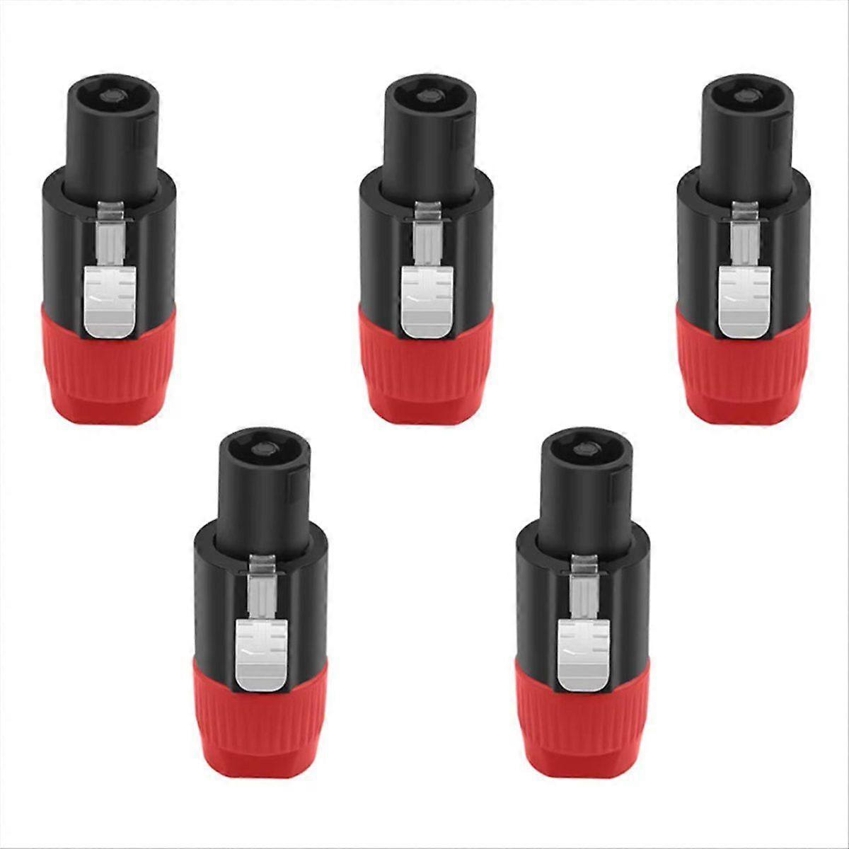 5PCS 4 Pin NL4FC Speaker Connector Plug with Twist Lock Speaker Audio Cable Adapter for NL4FX NLT4X