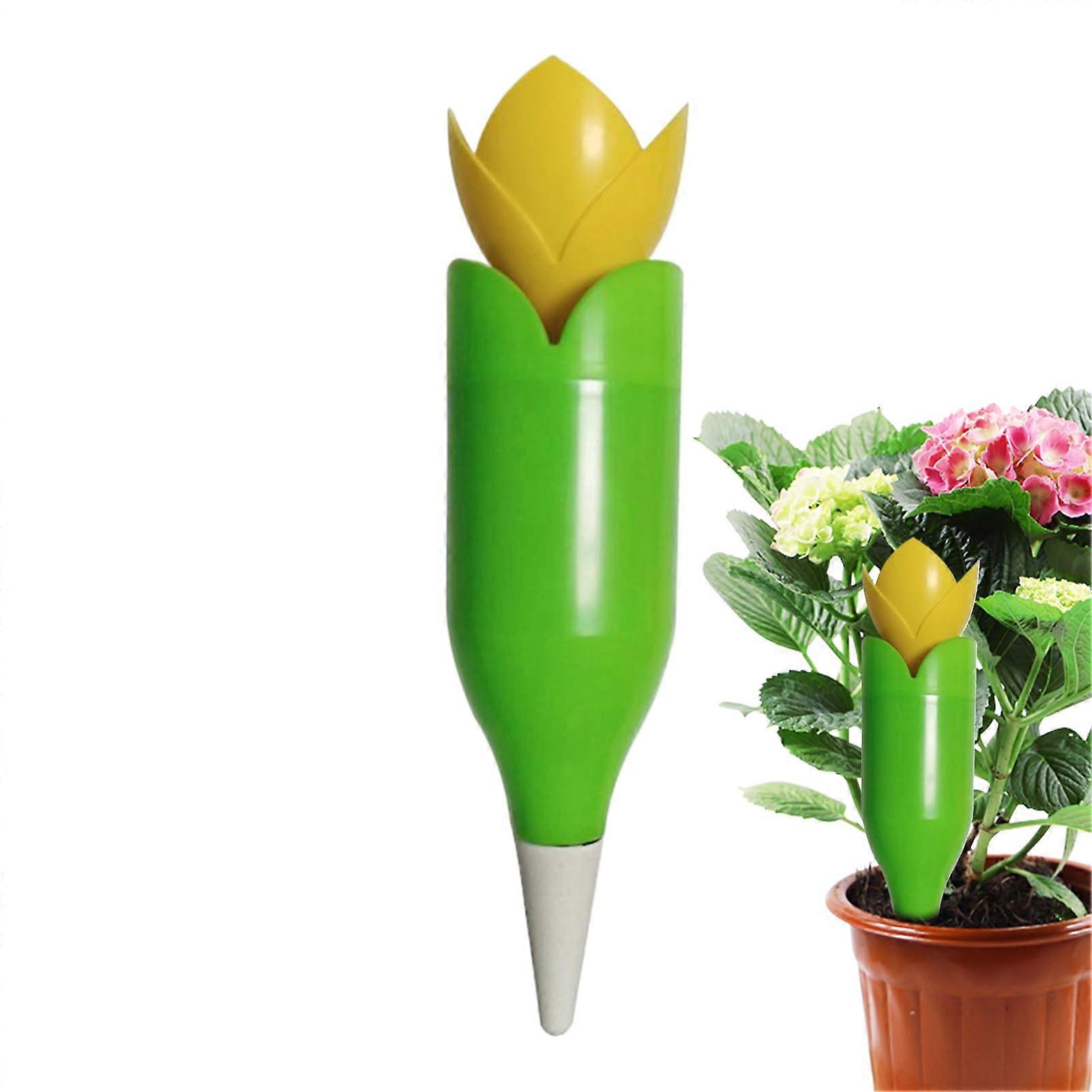 Plant Watering Devices Automatic Waterer Planter Insert Waterer Slow Release For Vegetables And Houseplants Yellow