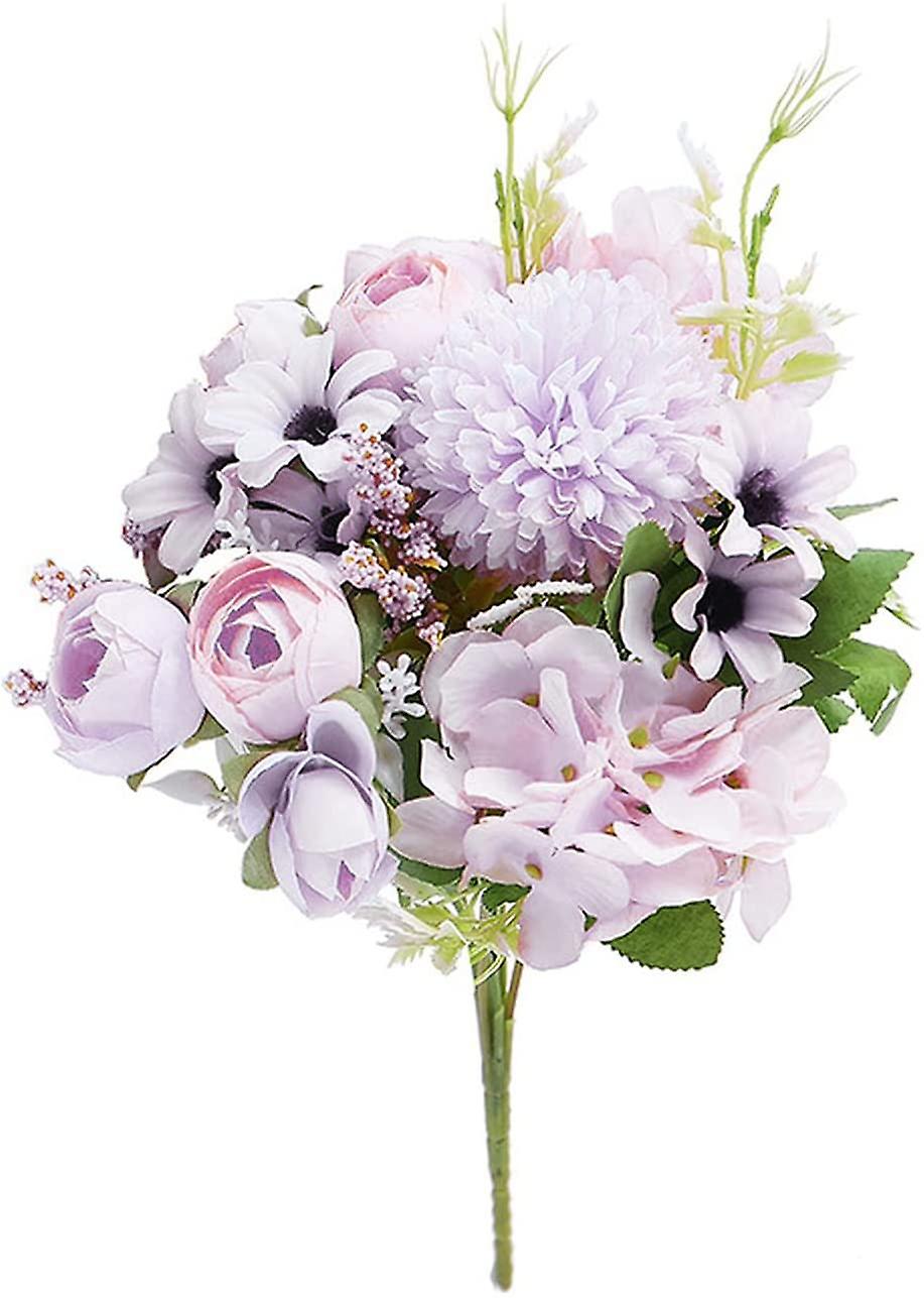 Artificial Flowers 1 Bunch Home Living Room Wedding Desktop Decor (colour Name : Light Purple)