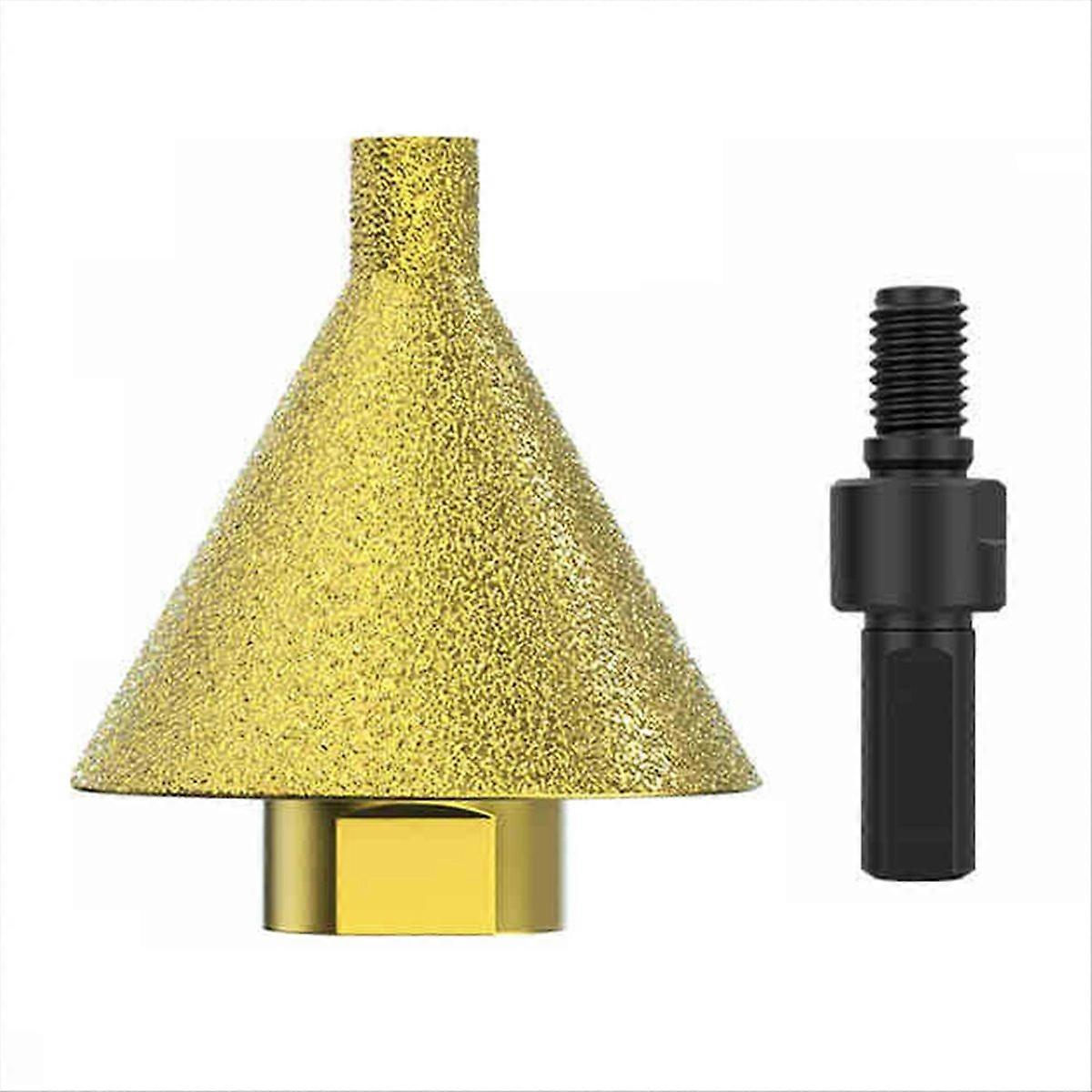 Diamond Chamfer Bit M10 Thread, 50mm Tapered Ceramic Tile Engraving and Cutting Tool, Polishing Open