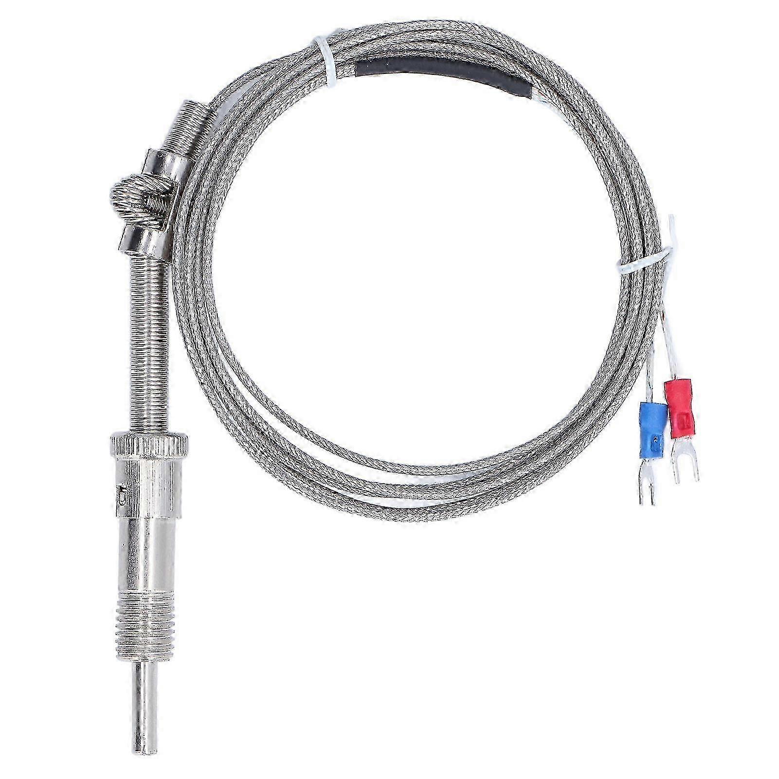 K Type Screw Probe Temperature Sensor Straight Handle Thermocouple Transducer 0-800 WRNT