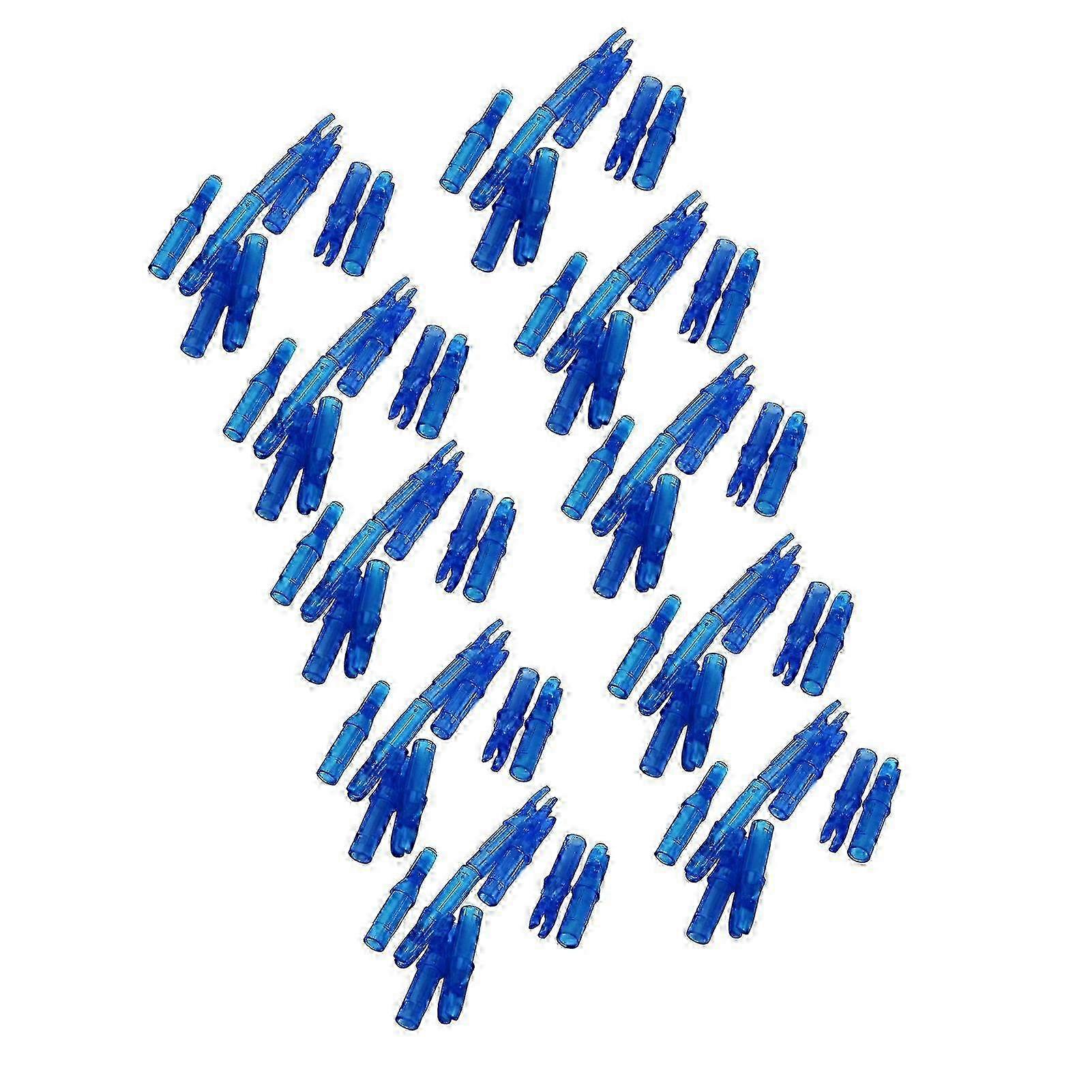 100pcs Archery Arrow Nock Durable Plastic Insert Arrow Nocks Light Weight Arrow Nocks Replacement for Archery Bow Blue