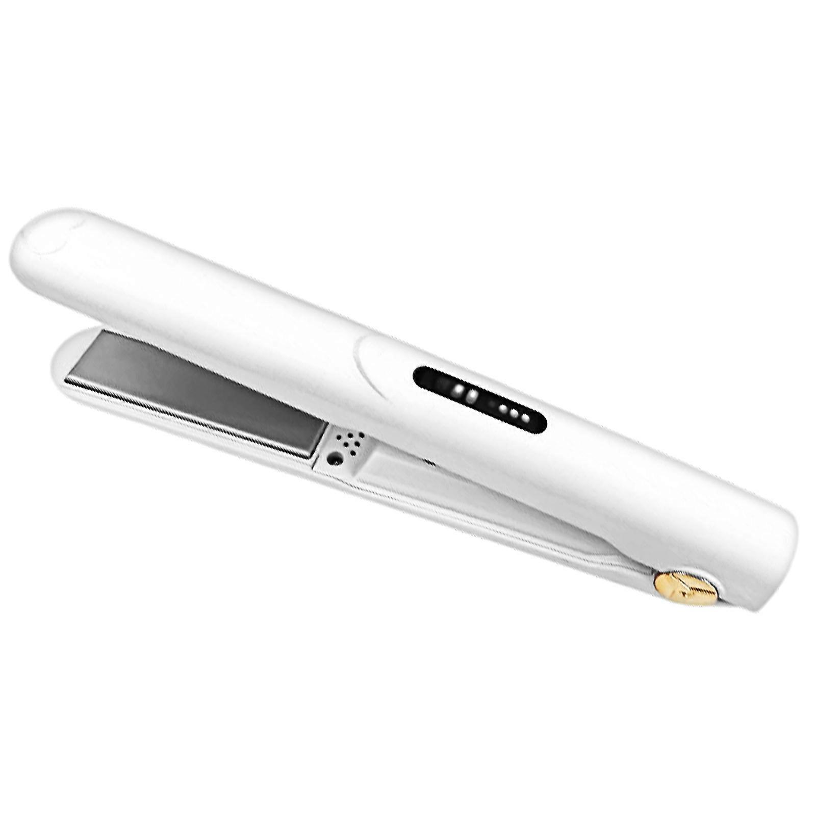 Rapid Heating Small Hair Iron Multipurpose Styling Tool Temperature Settings Auto Shutoff Portable for Home Salons  White