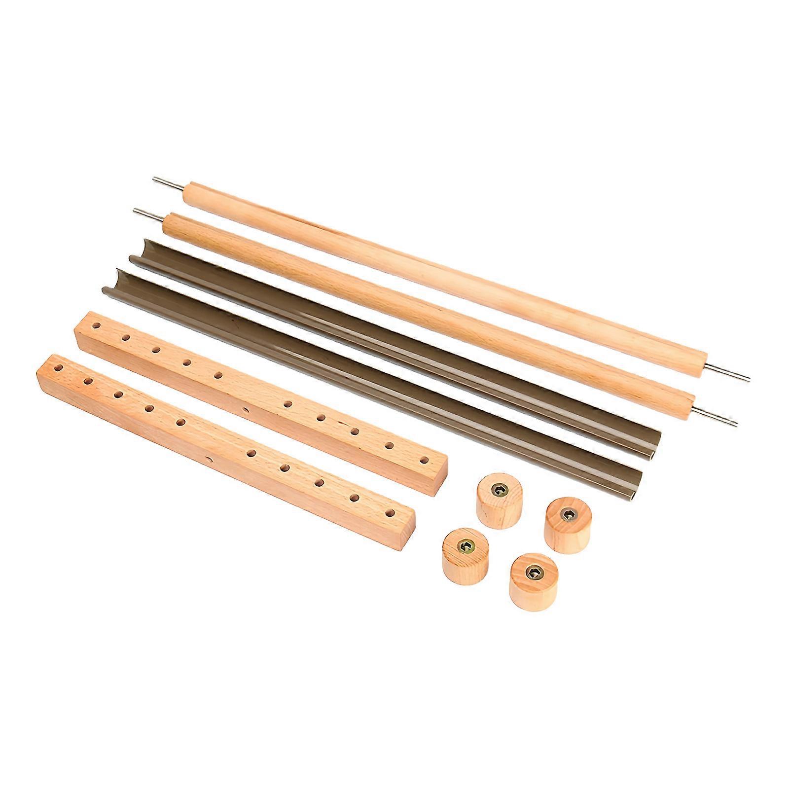 Adjustable Embroidery Hoop Retangular Wooden Stitching Hoop Frame for Beginner Sewing Needlework Fabric Craft Project Multicolor