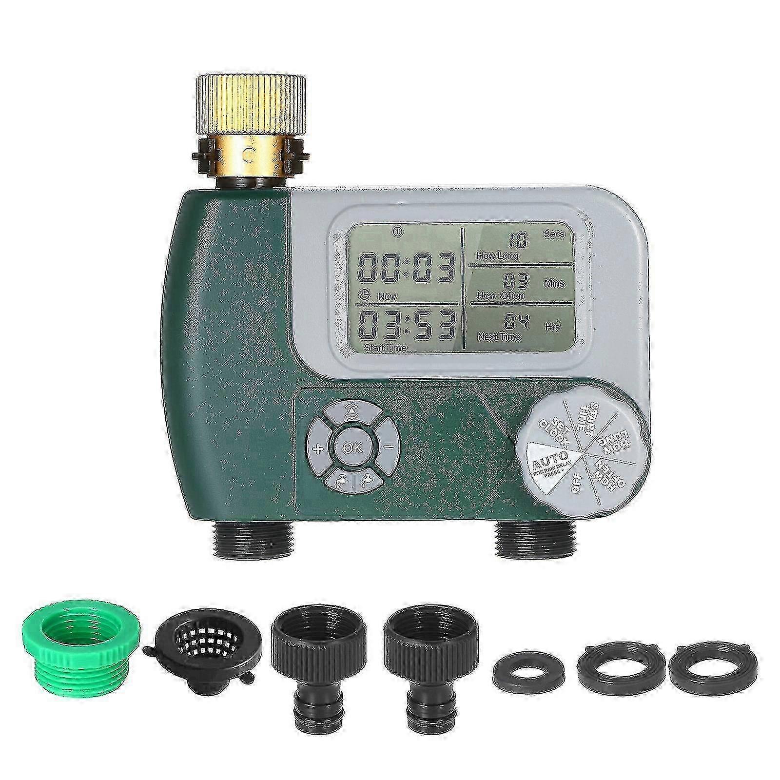 Digital hose faucet timer outdoor battery operated automatic watering sprinkler system irrigation controller with 2 outlet high quality