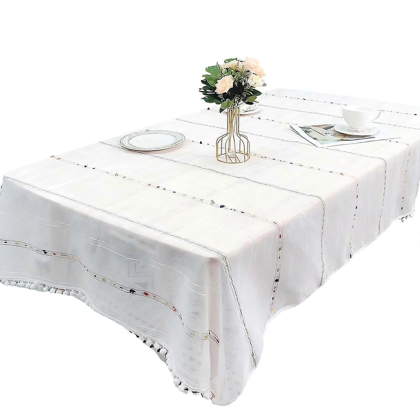 Polyester Tablecloth Vibranting Rainbow Color Repellents for Daily Use Special Event Multicolor