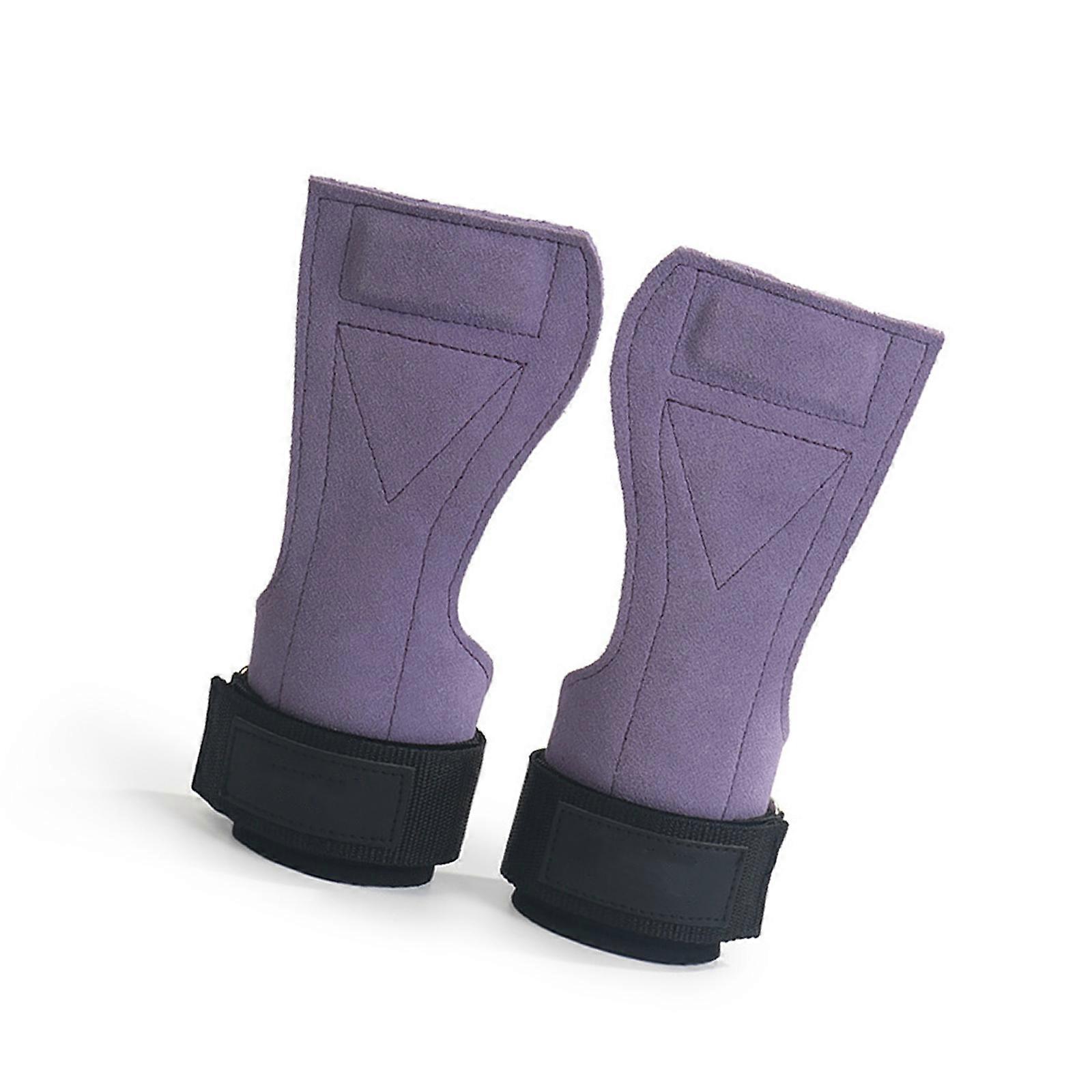 Vektløftingskrokstropp Håndleddsstøtte Markløftgrep Håndleddsstropp Pull-up-grep for Fitnesstrening Styrkeløfting Lilla