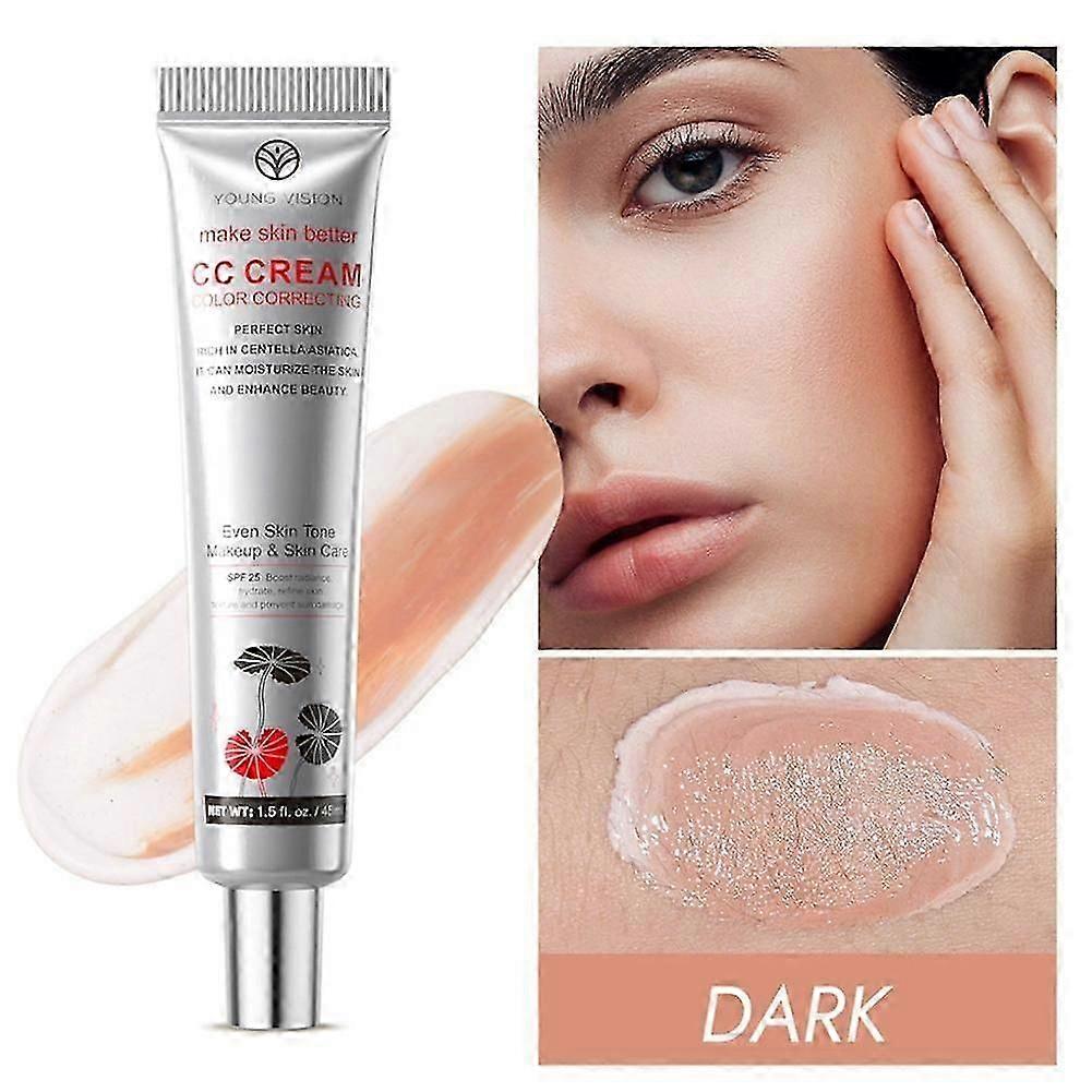 Creme CC Centella Asiatica com FPS, fórmula leve para pele sensível, clareamento e hidratação diários