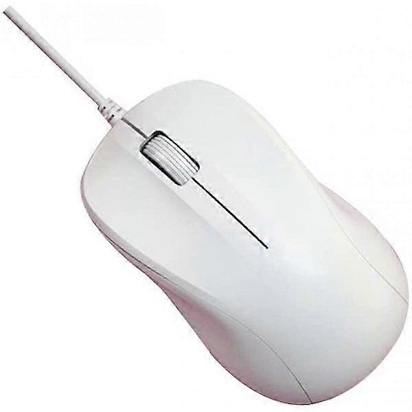 Silent Wired Mouse for Laptop, Desktop Computer Mouse, USB Mouse, Pure White