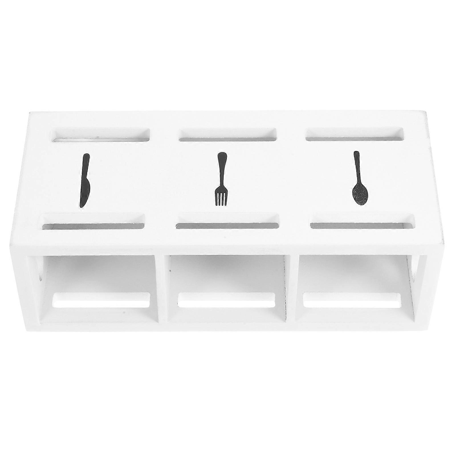 Wood Flatware Organizer Box for Kitchen Utensils